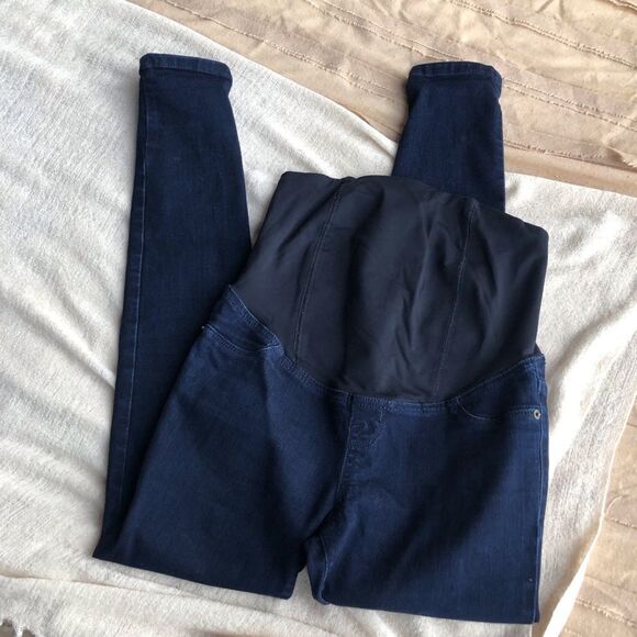 Isabel Maternity Dark Wash Skinny Jean Jeggings - Picture 1 of 6